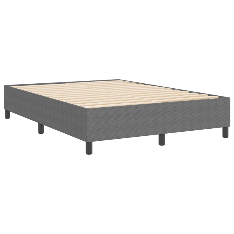 Casa si Gradina - Mobilier - Paturi si accesorii - Paturi - Pat cu arcuri, gri deschis, 140x200 cm, catifea raiata - Infinity.ro