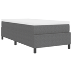Casa si Gradina - Mobilier - Paturi si accesorii - Paturi - Pat cu arcuri cu saltea gri simplu din tesatura de captuseala - Infinity.ro