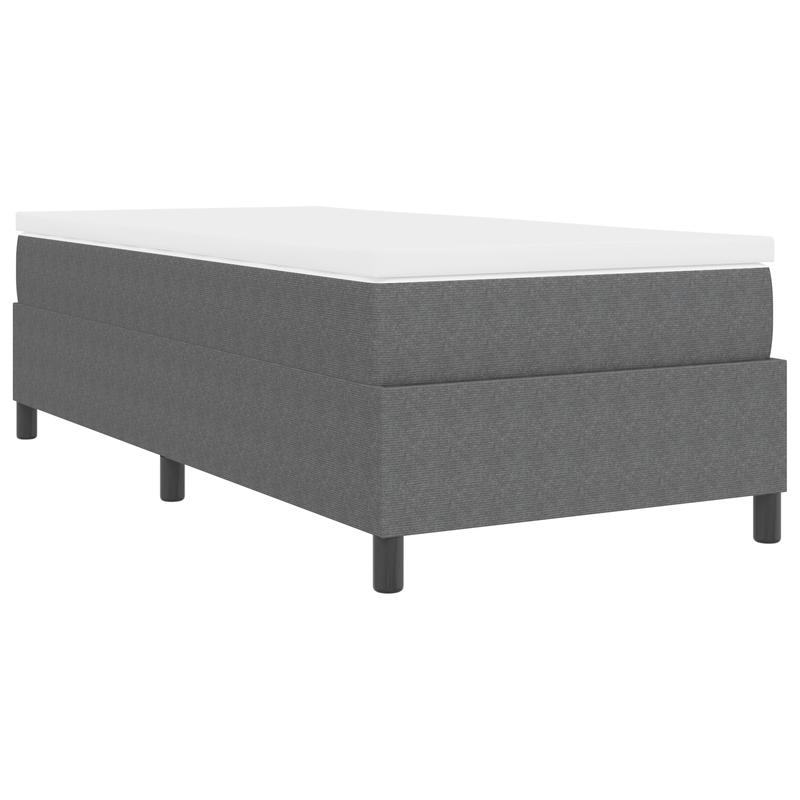 Casa si Gradina - Mobilier - Paturi si accesorii - Paturi - Pat cu arcuri cu saltea gri simplu din tesatura de captuseala - Infinity.ro