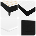 Casa si Gradina - Mobilier - Paturi si accesorii - Paturi - Pat cu arcuri si saltea Negru 120x200 cm Tesatura - Infinity.ro