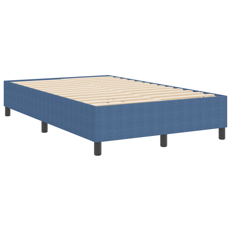 Casa si Gradina - Mobilier - Paturi si accesorii - Paturi - Pat cu arcuri, albastru, 120x200 cm, catifea raiata - Infinity.ro