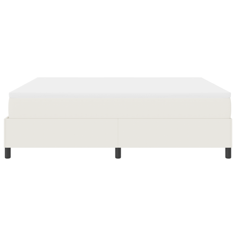 Casa si Gradina - Mobilier - Paturi si accesorii - Paturi - Pat cu arcuri si saltea crem super king din catifea - Infinity.ro