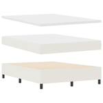 Casa si Gradina - Mobilier - Paturi si accesorii - Paturi - Pat cu Somiera cu Saltea Crem 160x200 cm Catifea - Infinity.ro