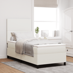 Casa si Gradina - Mobilier - Paturi si accesorii - Paturi - Pat cu arcuri cu saltea si LED alb pentru o persoana din tesatura de cotel - Infinity.ro