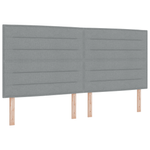Casa si Gradina - Mobilier - Paturi si accesorii - Accesorii paturi - Tablie de pat cu LED, crem, 83x16x118/128 cm, textil - Infinity.ro