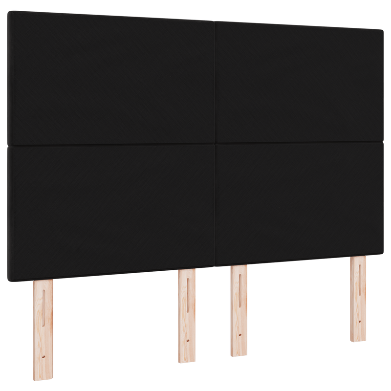 Casa si Gradina - Mobilier - Paturi si accesorii - Accesorii paturi - Tablie de pat cu nasturi, negru, 140 cm, catifea - Infinity.ro