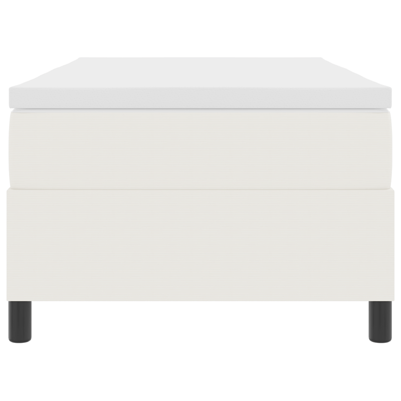 Casa si Gradina - Mobilier - Paturi si accesorii - Paturi - Pat cu arcuri cu saltea crem single Stoffa de corduroy - Infinity.ro