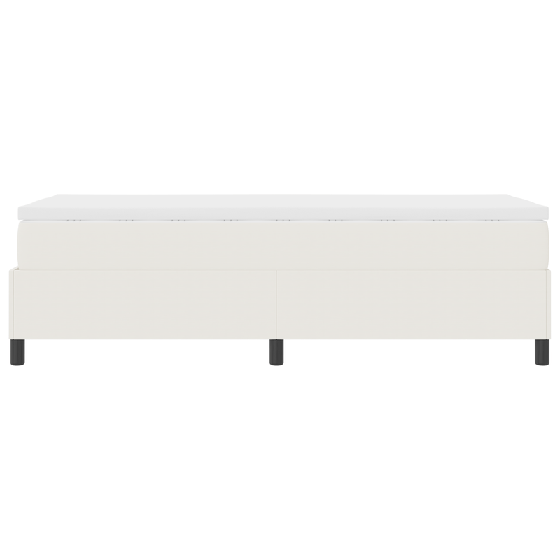 Casa si Gradina - Mobilier - Paturi si accesorii - Paturi - Pat cu arcuri cu saltea crem single Stoffa de corduroy - Infinity.ro
