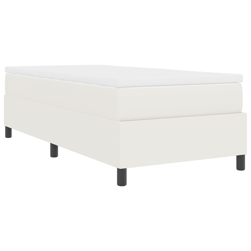 Casa si Gradina - Mobilier - Paturi si accesorii - Paturi - Pat cu arcuri cu saltea crem single Stoffa de corduroy - Infinity.ro