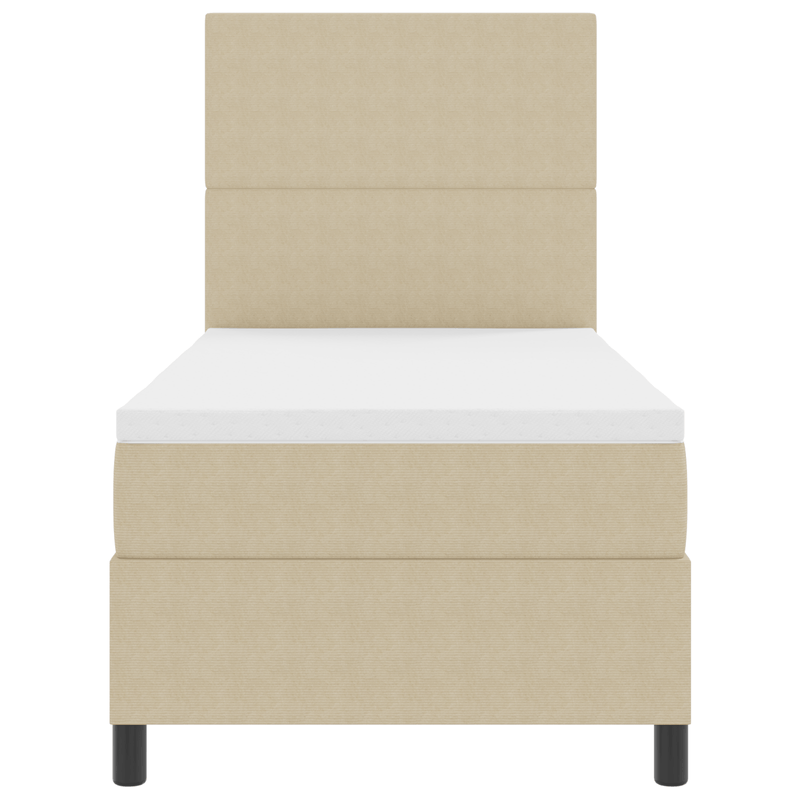 Casa si Gradina - Mobilier - Paturi si accesorii - Paturi - Pat cu arcuri cu saltea Verde Deschis Gri 100x200 cm Tesatura din catifea - Infinity.ro