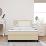 Casa si Gradina - Mobilier - Paturi si accesorii - Paturi - Pat cu arc cu saltea crem 120x200 cm tesatura - Infinity.ro