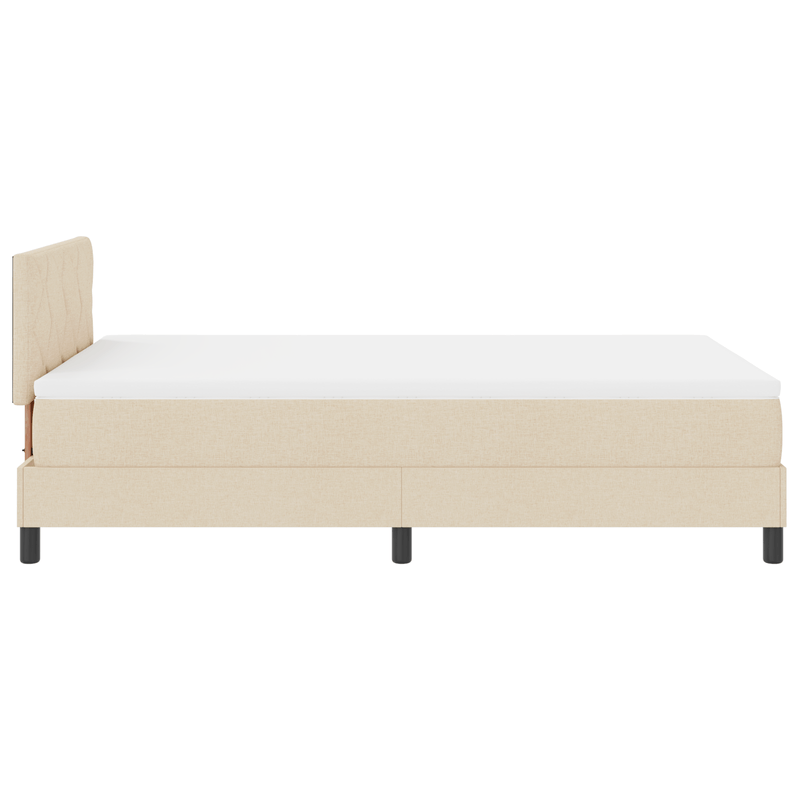 Casa si Gradina - Mobilier - Paturi si accesorii - Paturi - Pat cu arc cu saltea crem 120x200 cm tesatura - Infinity.ro