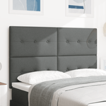 Casa si Gradina - Mobilier - Paturi si accesorii - Accesorii paturi - Tablie de pat cu nasturi, gri inchis, 160 cm, textil - Infinity.ro