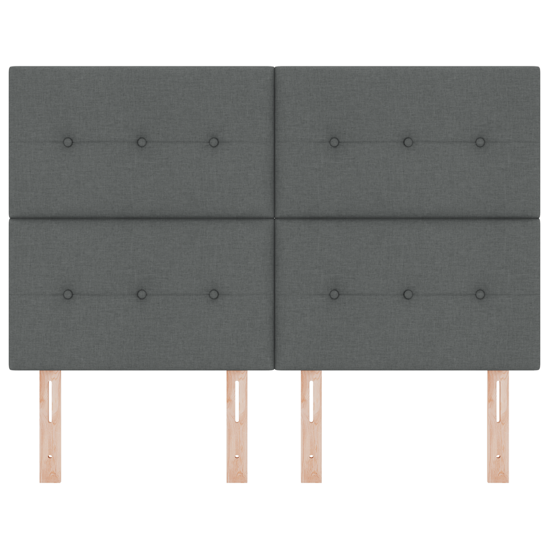 Casa si Gradina - Mobilier - Paturi si accesorii - Accesorii paturi - Tablie de pat cu nasturi, gri inchis, 160 cm, textil - Infinity.ro