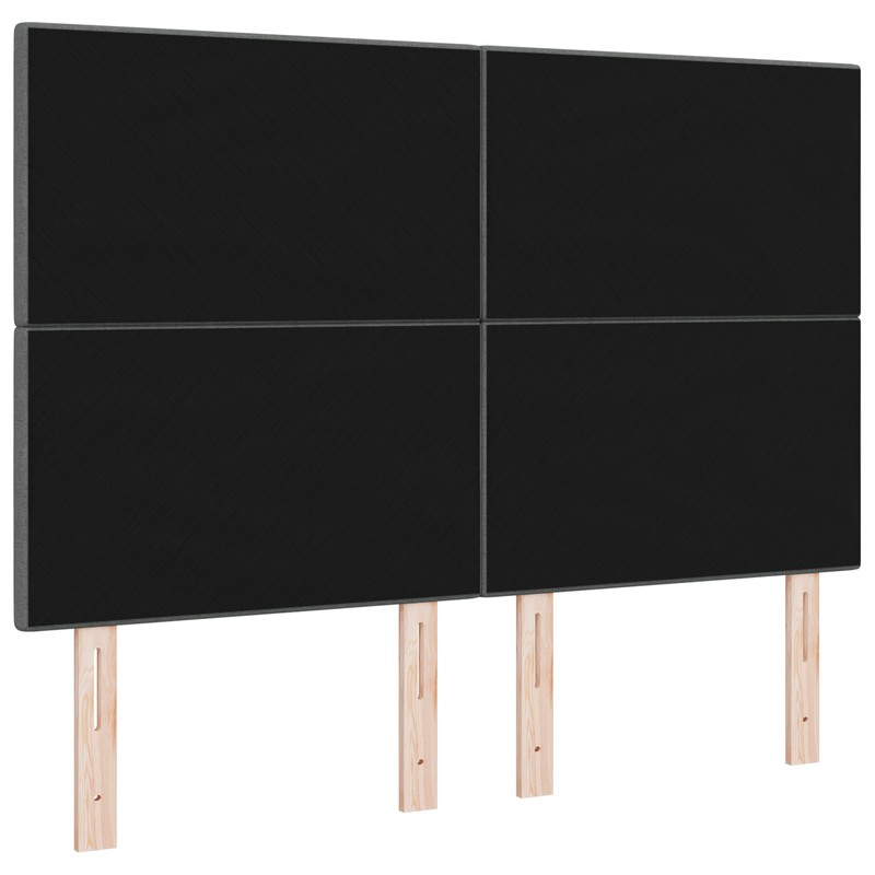 Casa si Gradina - Mobilier - Paturi si accesorii - Accesorii paturi - Tablie de pat cu nasturi, gri inchis, 160 cm, textil - Infinity.ro