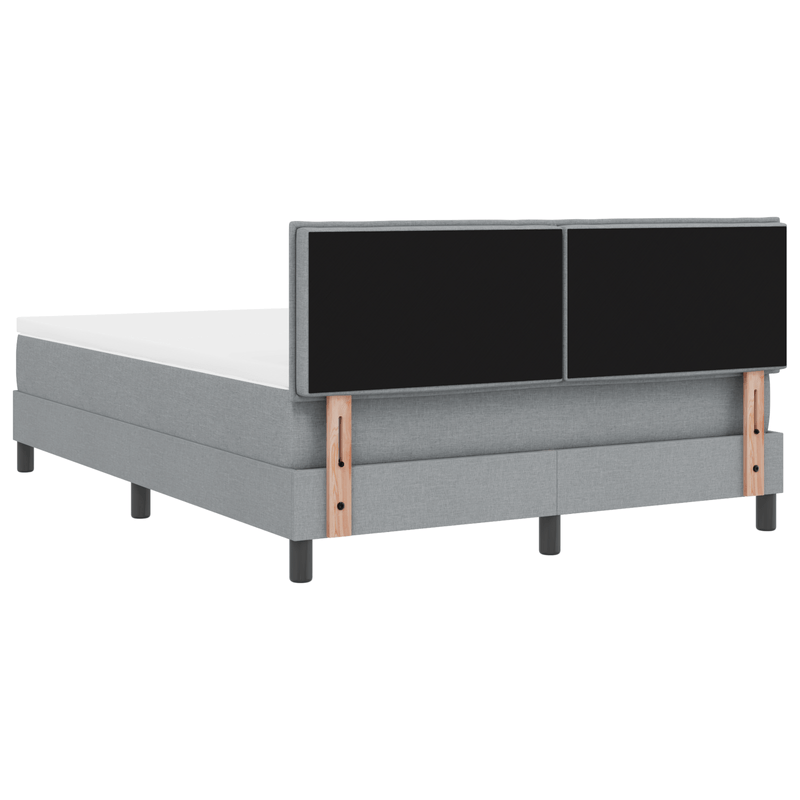 Casa si Gradina - Mobilier - Paturi si accesorii - Paturi - Pat Box Spring cu Saltea Gri Deschis 160x200 cm Textil - Infinity.ro