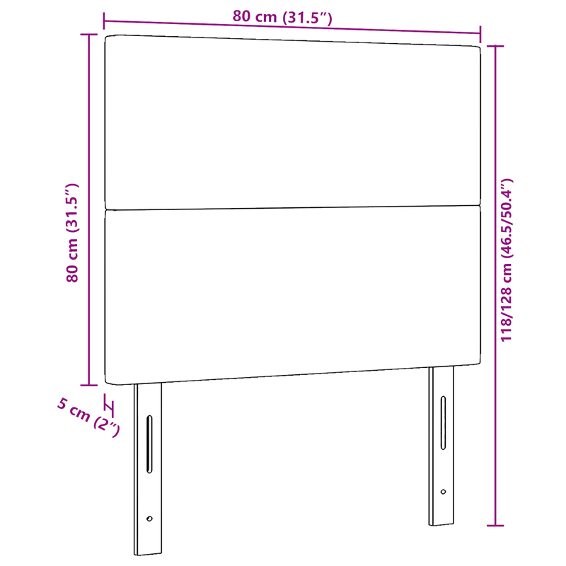 Casa si Gradina - Mobilier - Paturi si accesorii - Accesorii paturi - Tablie de pat design simplu, gri verde deschis, 80 cm, raiat - Infinity.ro