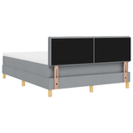 Casa si Gradina - Mobilier - Paturi si accesorii - Paturi - Pat cu arcuri si saltea gri deschis 160x200 cm din material textil - Infinity.ro