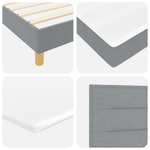 Casa si Gradina - Mobilier - Paturi si accesorii - Paturi - Pat cu arcuri si saltea gri deschis 160x200 cm din material textil - Infinity.ro
