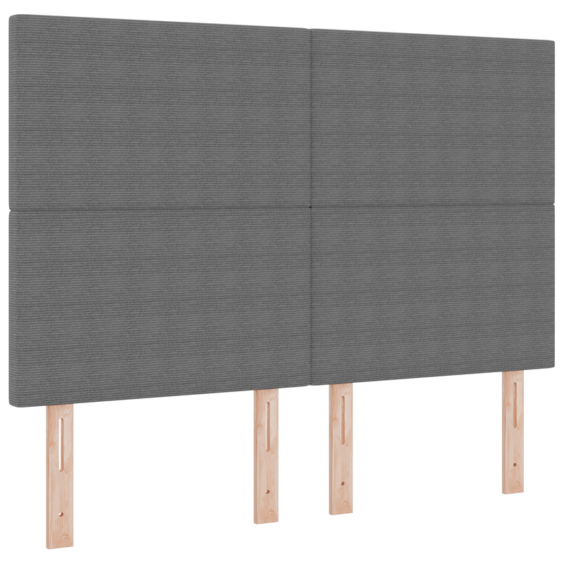 Casa si Gradina - Mobilier - Paturi si accesorii - Accesorii paturi - Tablie de pat design simplu, gri deschis, 140 cm catifea raiata - Infinity.ro