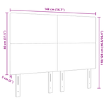 Casa si Gradina - Mobilier - Paturi si accesorii - Accesorii paturi - Tablie de pat design simplu, gri deschis, 140 cm catifea raiata - Infinity.ro