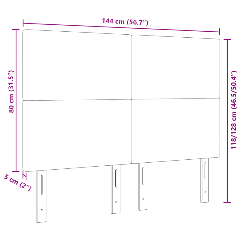 Casa si Gradina - Mobilier - Paturi si accesorii - Accesorii paturi - Tablie de pat design simplu, gri deschis, 140 cm catifea raiata - Infinity.ro