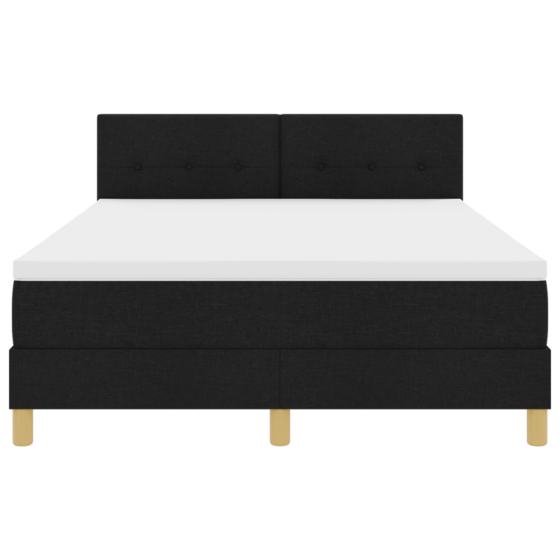 Casa si Gradina - Mobilier - Paturi si accesorii - Paturi - Pat cu Arcuri cu Saltea Neagra 160x200 cm Tesatura - Infinity.ro
