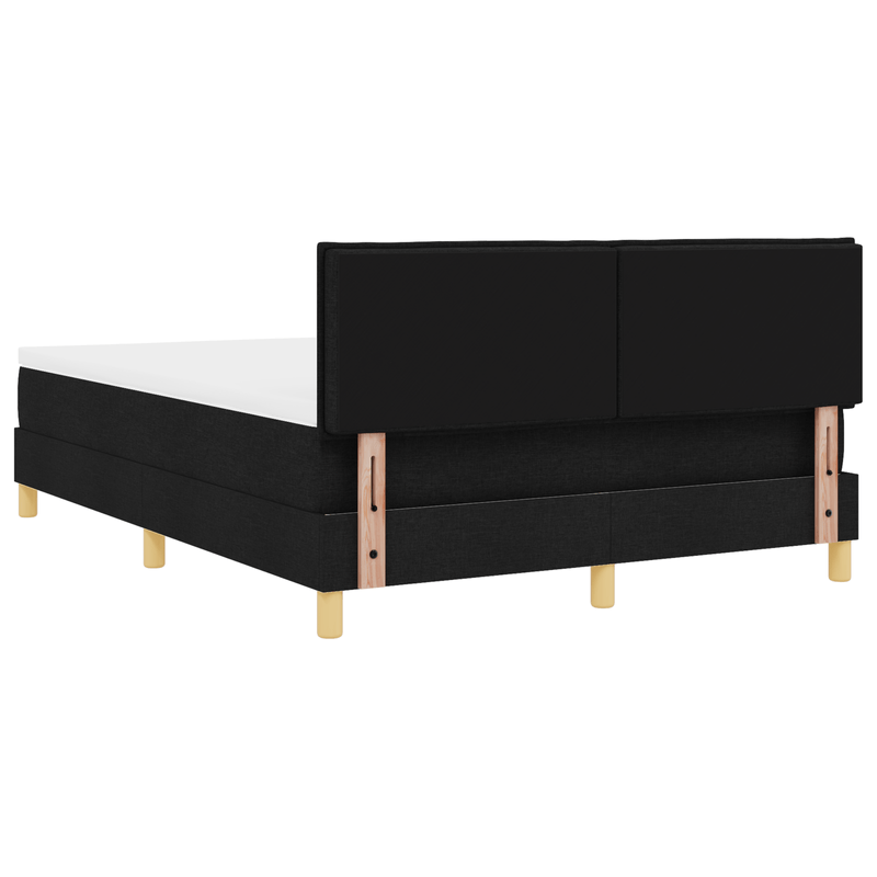 Casa si Gradina - Mobilier - Paturi si accesorii - Paturi - Pat cu Arcuri cu Saltea Neagra 160x200 cm Tesatura - Infinity.ro