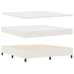 Casa si Gradina - Mobilier - Paturi si accesorii - Paturi - Pat Cu Arcuri cu Saltea&LED Bej Super King Catifea - Infinity.ro