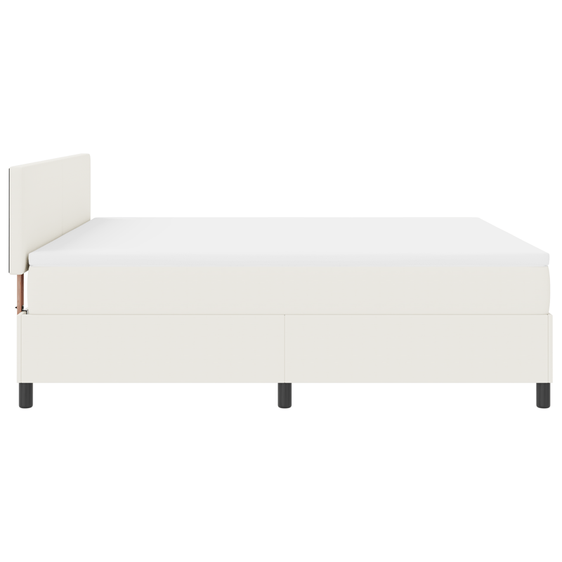Casa si Gradina - Mobilier - Paturi si accesorii - Paturi - Pat Cu Arcuri cu Saltea&LED Bej Super King Catifea - Infinity.ro