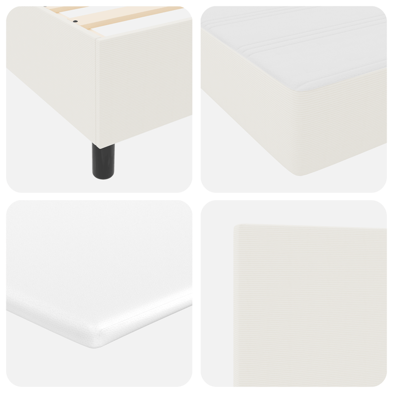 Casa si Gradina - Mobilier - Paturi si accesorii - Paturi - Pat Cu Arcuri cu Saltea&LED Bej Super King Catifea - Infinity.ro
