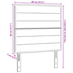 Casa si Gradina - Mobilier - Paturi si accesorii - Accesorii paturi - Tablie de pat design Linii Albastru 80 cm Tesatura - Infinity.ro