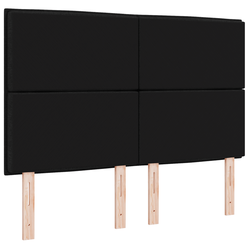 Casa si Gradina - Mobilier - Paturi si accesorii - Accesorii paturi - Tablie de pat design Linii Negru 160 cm Tesatura - Infinity.ro