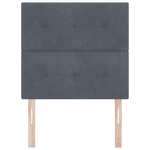 Casa si Gradina - Mobilier - Paturi si accesorii - Accesorii paturi - Tablie de pat cu nasturi, gri inchis, 80 cm catifea - Infinity.ro