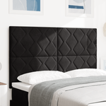 Casa si Gradina - Mobilier - Paturi si accesorii - Accesorii paturi - Tablie Neagra cu Design Blocuri de Diamant 140 cm Catifea - Infinity.ro