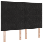 Casa si Gradina - Mobilier - Paturi si accesorii - Accesorii paturi - Tablie Neagra cu Design Blocuri de Diamant 140 cm Catifea - Infinity.ro