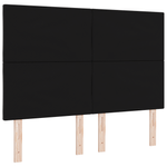Casa si Gradina - Mobilier - Paturi si accesorii - Accesorii paturi - Tablie Neagra cu Design Blocuri de Diamant 140 cm Catifea - Infinity.ro