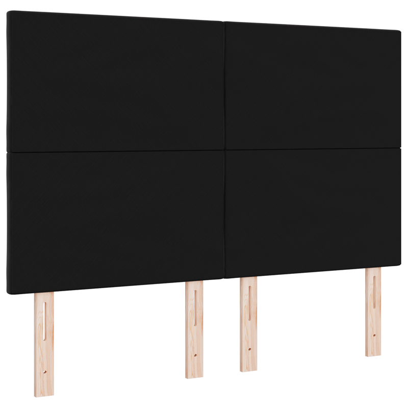 Casa si Gradina - Mobilier - Paturi si accesorii - Accesorii paturi - Tablie Neagra cu Design Blocuri de Diamant 140 cm Catifea - Infinity.ro