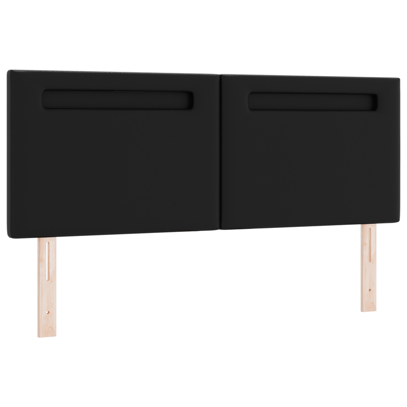 Casa si Gradina - Mobilier - Paturi si accesorii - Paturi - Pat Box Spring  cu Saltea Neagra 160x200 cm din Piele Artificiala - Infinity.ro