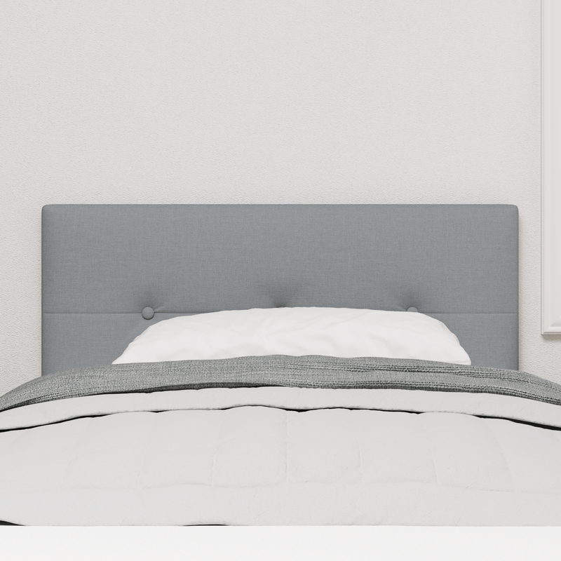 Casa si Gradina - Mobilier - Paturi si accesorii - Accesorii paturi - Tablie de pat cu LED cu butoane intr-un gri deschis de 100 cm, din tesatura - Infinity.ro