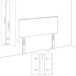 Casa si Gradina - Mobilier - Paturi si accesorii - Accesorii paturi - Tablie de pat cu LED cu butoane intr-un gri deschis de 100 cm, din tesatura - Infinity.ro
