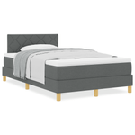 Casa si Gradina - Mobilier - Paturi si accesorii - Paturi - Pat cu arcuri cu saltea gri inchis 120x200 cm tesatura - Infinity.ro