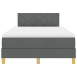 Casa si Gradina - Mobilier - Paturi si accesorii - Paturi - Pat cu arcuri cu saltea gri inchis 120x200 cm tesatura - Infinity.ro