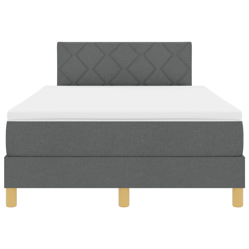 Casa si Gradina - Mobilier - Paturi si accesorii - Paturi - Pat cu arcuri cu saltea gri inchis 120x200 cm tesatura - Infinity.ro