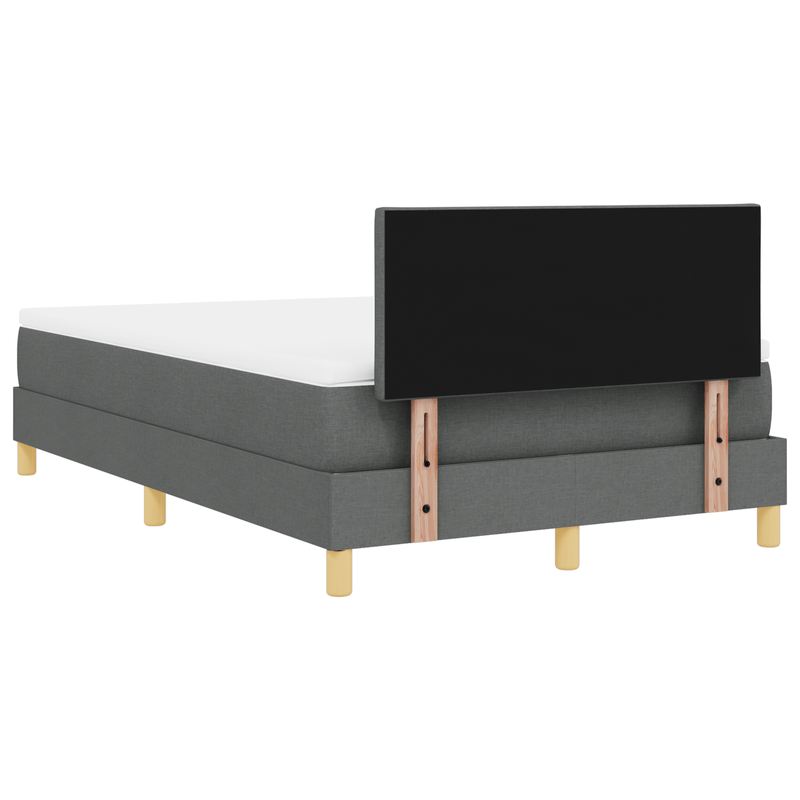 Casa si Gradina - Mobilier - Paturi si accesorii - Paturi - Pat cu arcuri cu saltea gri inchis 120x200 cm tesatura - Infinity.ro