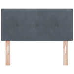 Casa si Gradina - Mobilier - Paturi si accesorii - Accesorii paturi - Tablie de pat cu LED cu butoane, gri inchis, 100 cm, catifea - Infinity.ro