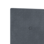 Casa si Gradina - Mobilier - Paturi si accesorii - Accesorii paturi - Tablie de pat cu nasturi, gri inchis, 140 cm, catifea - Infinity.ro