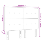 Casa si Gradina - Mobilier - Paturi si accesorii - Accesorii paturi - Tablie de pat cu nasturi, gri inchis, 140 cm, catifea - Infinity.ro