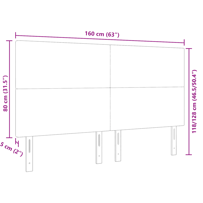 Casa si Gradina - Mobilier - Paturi si accesorii - Accesorii paturi - Tablie de pat design simplu, gri inchis, 160 cm catifea raiata - Infinity.ro