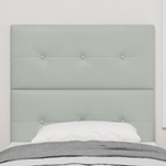 Casa si Gradina - Mobilier - Paturi si accesorii - Accesorii paturi - Tablie de pat cu nasturi, gri deschis 100 cm catifea - Infinity.ro